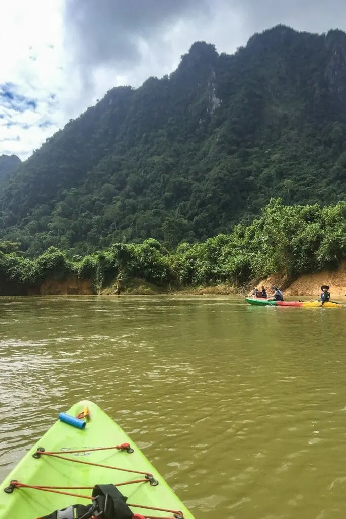 Kayaking in Vang Vieng, Laos