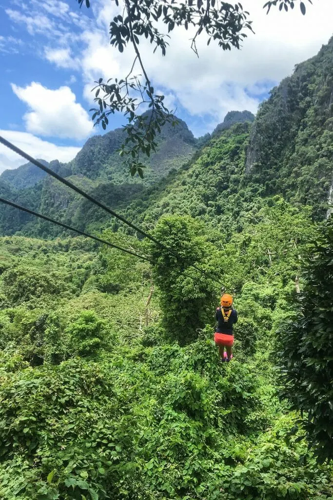 Zip Lining in Vang Vieng, Laos