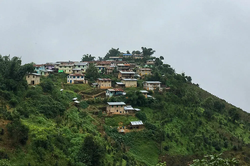 Hill tribe village Myanmar Burma