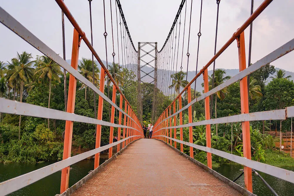 Inchathotty Suspension Bridge with no people - #kerala #india