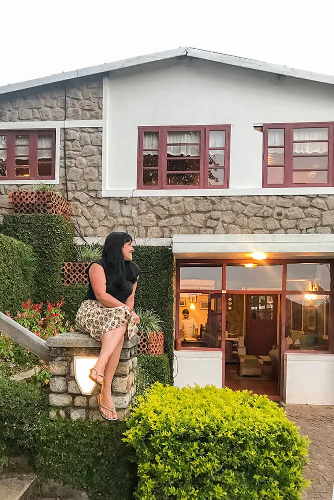 Sitting outside the Windermere Estate main building in Munnar - #munnar #kerala #india