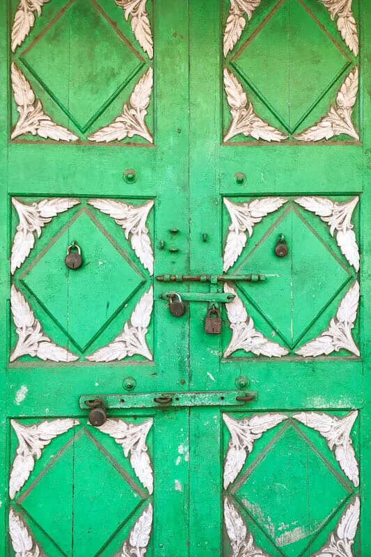 Beautiful carved door in Kochi