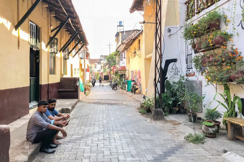 One of the lovely pedestrian streets in Fort Kochi where you can find a lot of cafes