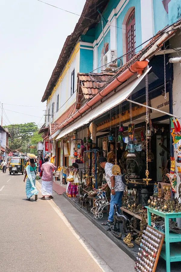 Souvenir shop in Jew Town Road in Fort Kochi