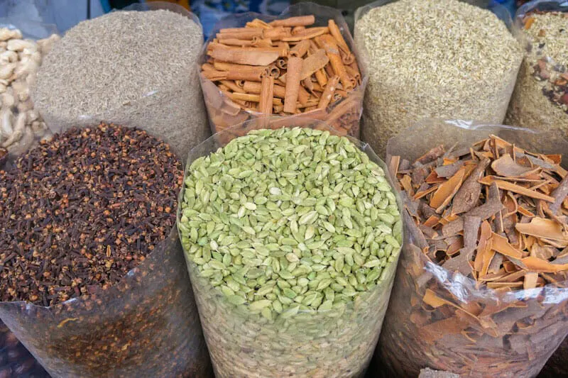 Spices in a shop in Kochi