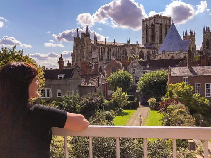 Enjoying a weekend in York. Overlooking York Minster from the City Walls